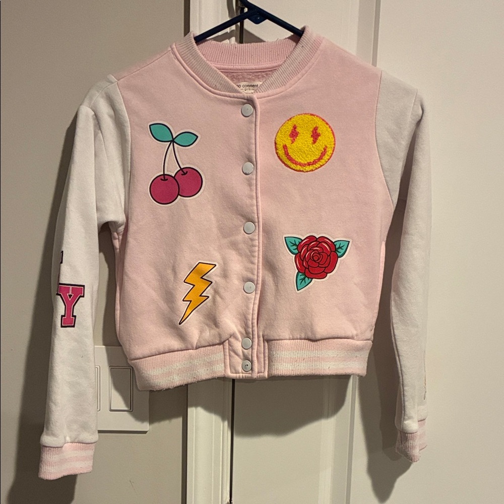 No Comment Brand Varsity Jacket with Fun Patches
